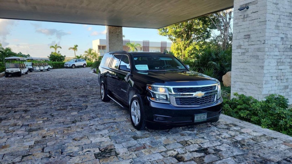 Black Suburban at resort